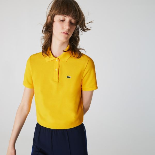 Lacoste Classic Fit Soft Cotton Petit Piqué Polo Dámské - Polo Žluté | CZ-blnhyT